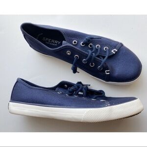 Sperry • Navy Seacoast Lace Up Flats